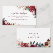 ブルゴーニュフローララス結婚トのウェブサイト挿入カード プレイスカード (正面/裏面)