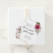 ブルゴーニュフローララブズスイートトリートブライダルシャワー フェイバータグ (インサイチュ)