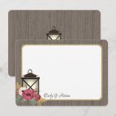 ブルゴーニュフローラランタン素朴サンキュー サンキューカード (正面/裏面)