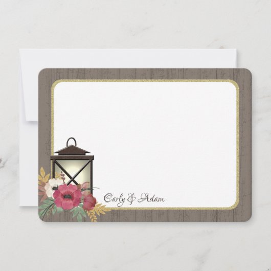 ブルゴーニュフローラランタン素朴サンキュー サンキューカード (正面)