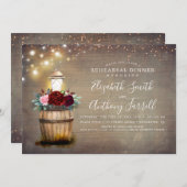 ブルゴーニュフローラランタン素朴リハーサルディナー 招待状 (正面/裏面)