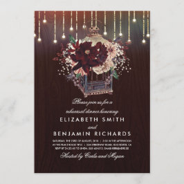 ブルゴーニュフローラランタン素朴リハーサルディナー 招待状