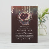 ブルゴーニュフローラランタン素朴婚約パーティ 招待状 (スタンド正面)