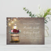 ブルゴーニュフローラランタン素朴婚約パーティ 招待状 (スタンド正面)