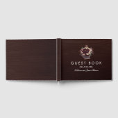 ブルゴーニュフローラランタン素朴秋の結婚式 ゲストブック (全面)