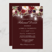 ブルゴーニュフローララ結婚イツのリハーサルディナー 招待状 (正面/裏面)