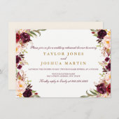 ブルゴーニュフローラリハーサルディナー招待状 招待状 (正面/裏面)