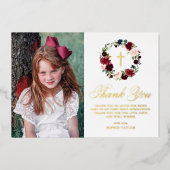 ブルゴーニュフローラリース写真第1聖餐式 箔シーズンカード (正面)