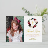 ブルゴーニュフローラリース写真第1聖餐式 箔シーズンカード (立ち正面)