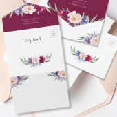 ブルゴーニュフローラレシピブライダルシャワー招待 オールインワン招待状