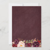 ブルゴーニュフローラレースストリングライツホリデーパーティー 招待状 (裏面)