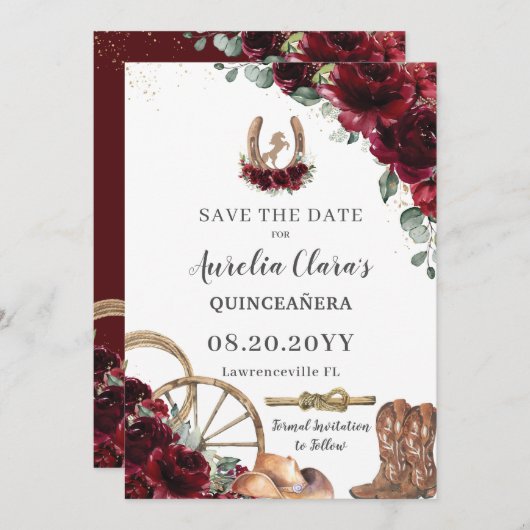 ブルゴーニュフローラワイルドウェストチャロキンセニェラ セーブザデート (正面/裏面)