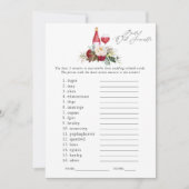 ブルゴーニュフローラワインテイスティングブライダルシャワーゲーム 招待状 (正面)