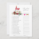 ブルゴーニュフローラワインテイスティングブライダルシャワーゲーム 招待状 (正面)