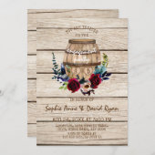 ブルゴーニュフローラワインバレル婚約パーティ 招待状 (正面/裏面)