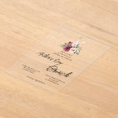 ブルゴーニュフローラワインマザーズデイブランチ アクリル招待状 (レイダウン)