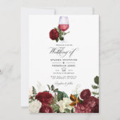 ブルゴーニュフローラワイン結婚テイスティングの写真 招待状 (正面)