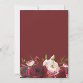 ブルゴーニュフローラ写真卒業パーティー招待状 招待状 (裏面)