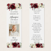 ブルゴーニュフローラ写真葬儀記念しおり (正面&裏面)