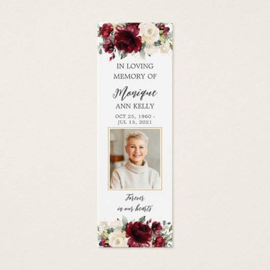 ブルゴーニュフローラ写真葬儀記念しおり (正面)