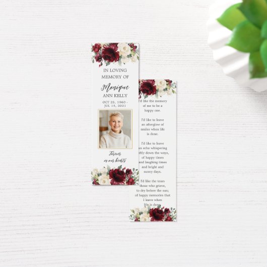 ブルゴーニュフローラ写真葬儀記念しおり (デスク)