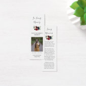 ブルゴーニュフローラ写真葬儀詩ブックマークカード (デスク)