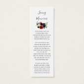 ブルゴーニュフローラ写真葬儀詩ブックマークカード (裏面)