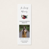 ブルゴーニュフローラ写真葬儀詩ブックマークカード (正面)