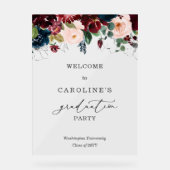 ブルゴーニュフローラ卒業ウェルカムアクリルサイン アクリルサイン (正面)