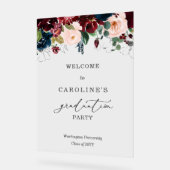 ブルゴーニュフローラ卒業ウェルカムアクリルサイン アクリルサイン (傾斜)