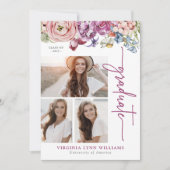 ブルゴーニュフローラ卒業発表 案内状 (正面)