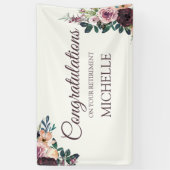 ブルゴーニュフローラ女子退職祝い 横断幕 (縦)