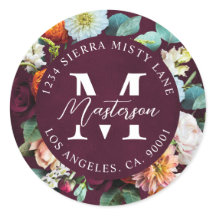 ブルゴーニュフローラ差出人住所封筒用シール