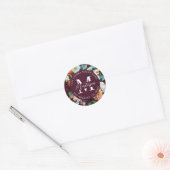 ブルゴーニュフローラ差出人住所封筒用シール ラウンドシール (封筒)