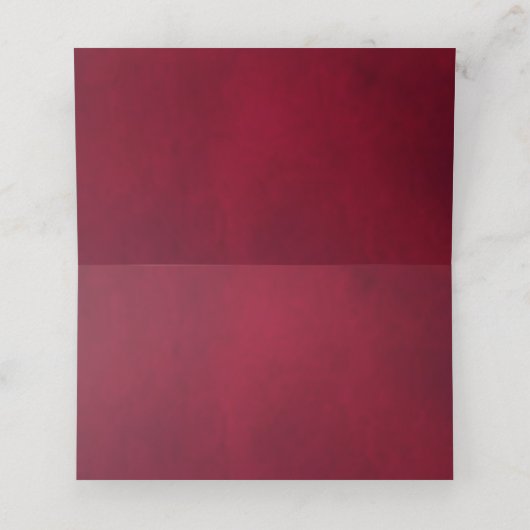 ブルゴーニュフローラ幾何学的ロマンチックな水色 プレイスカード (内部開封)