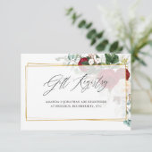 ブルゴーニュフローラ幾何結婚ギフト登録簿 エンクロージャーカード (スタンド正面)