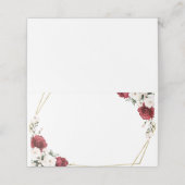 ブルゴーニュフローラ幾何結婚座席表 プレイスカード (外部開封)