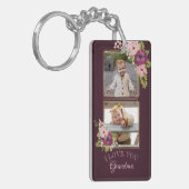 ブルゴーニュフローラ愛してるおばあちゃんフォトコラージュ キーホルダー (正面左)