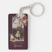 ブルゴーニュフローラ愛してるおばあちゃんフォトコラージュ キーホルダー (裏面)