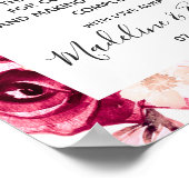 ブルゴーニュフローラ愛は甘いトリートテーブルサイン ポスター (角)