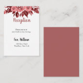 ブルゴーニュフローラ披露宴カード エンクロージャーカード (正面/裏面)