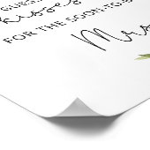 ブルゴーニュフローラ数キスブライダルシャワーゲーム ポスター (角)