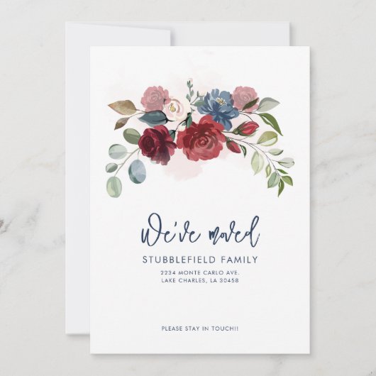 ブルゴーニュフローラ新しいアドレスの移動 案内状 (正面)