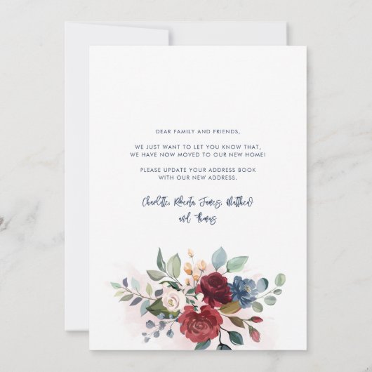 ブルゴーニュフローラ新しいアドレスの移動 案内状 (裏面)