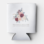 ブルゴーニュフローラ新郎新婦アイボリー結婚ズ 缶クーラー (正面)