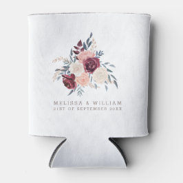 ブルゴーニュフローラ新郎新婦アイボリー結婚ズ 缶クーラー