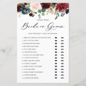 ブルゴーニュフローラ新郎新婦ブライダルシャワーゲーム (正面)