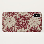 ブルゴーニュフローラ格子ダマスク Case-Mate iPhoneケース (裏面(横))