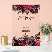 ブルゴーニュフローラ植物学ブライダルシャワー アクリルサイン (ウェディング)