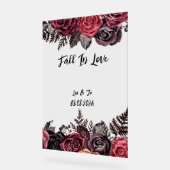 ブルゴーニュフローラ植物学ブライダルシャワー アクリルサイン (傾斜)